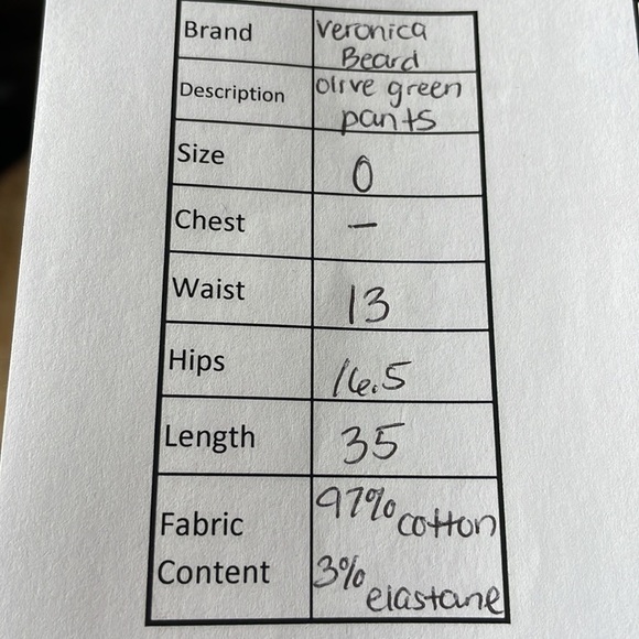 Veronica Beard Army Green Coach Cuffed Pants - Picture 9 of 11